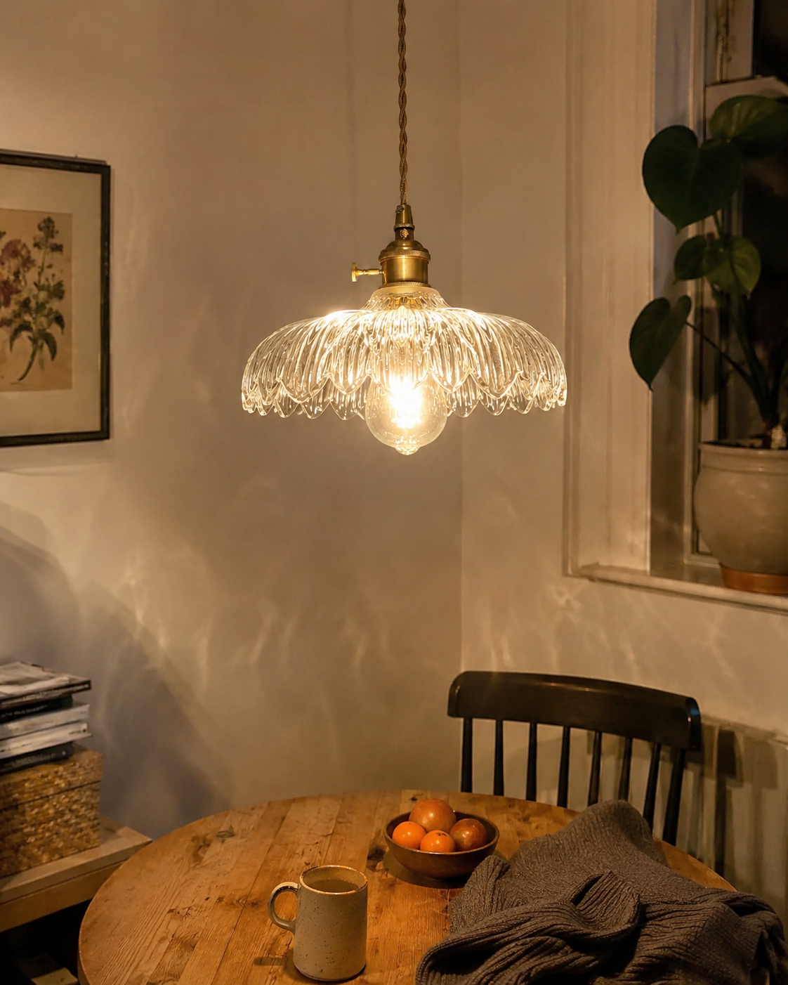 Beatrice | Vintage Brass Glass Sconce
