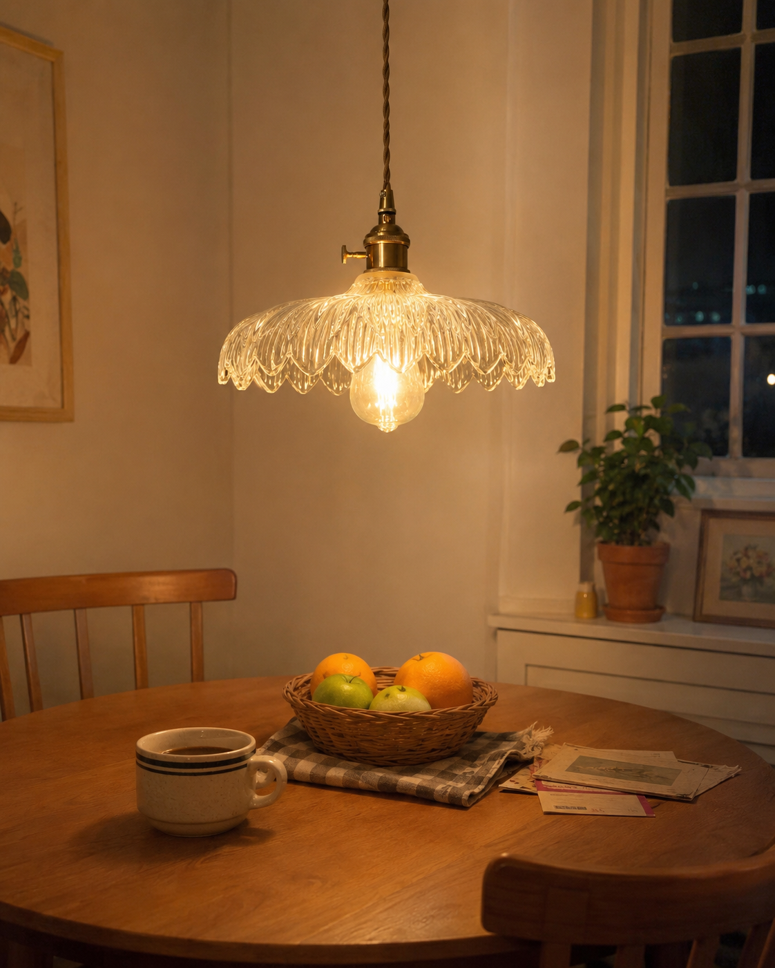 Beatrice | Vintage Brass Glass Sconce