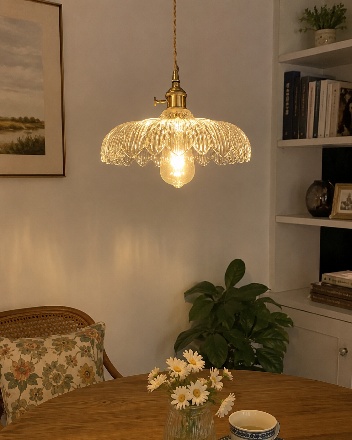 Beatrice | Vintage Brass Glass Sconce