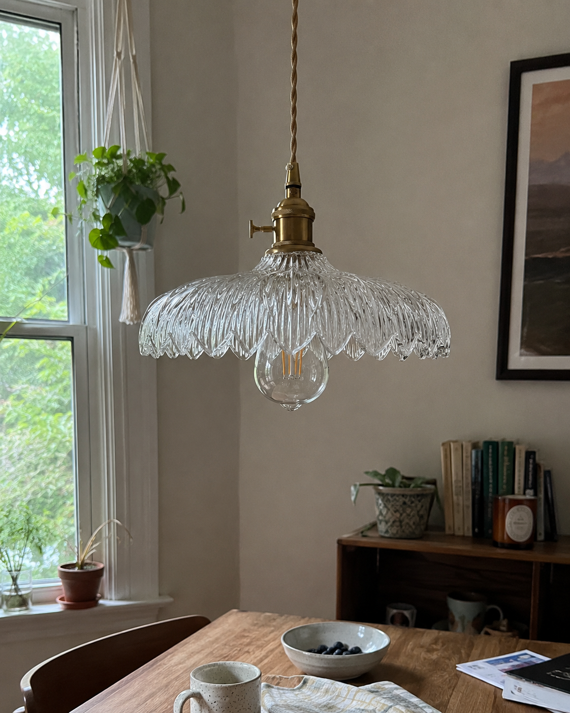 Beatrice | Vintage Brass Glass Sconce