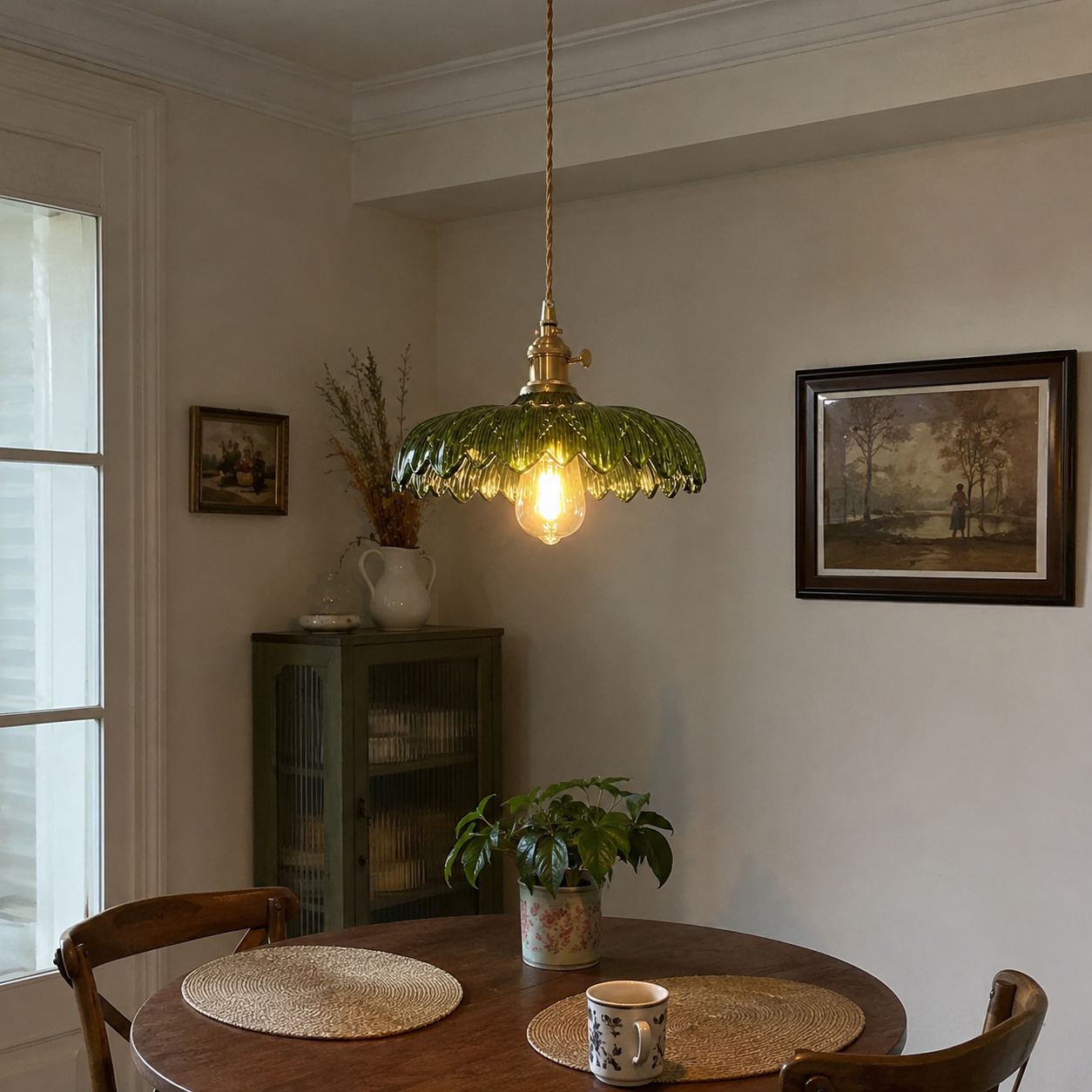 Beatrice | Vintage Brass Glass Sconce