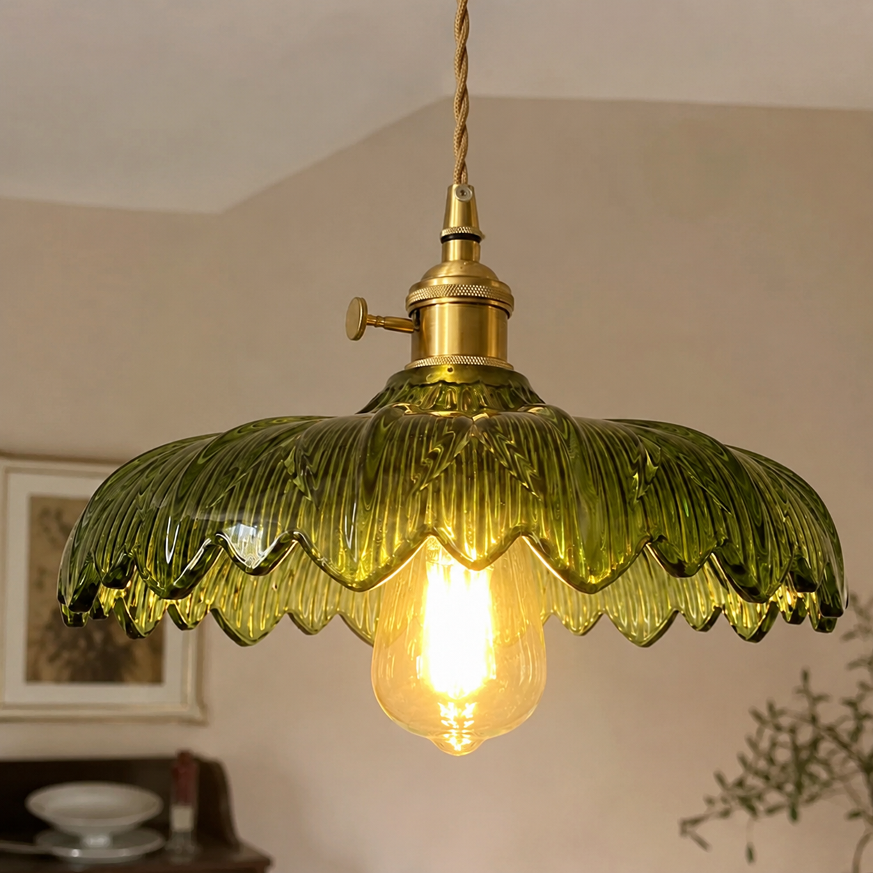 Beatrice | Vintage Brass Glass Sconce