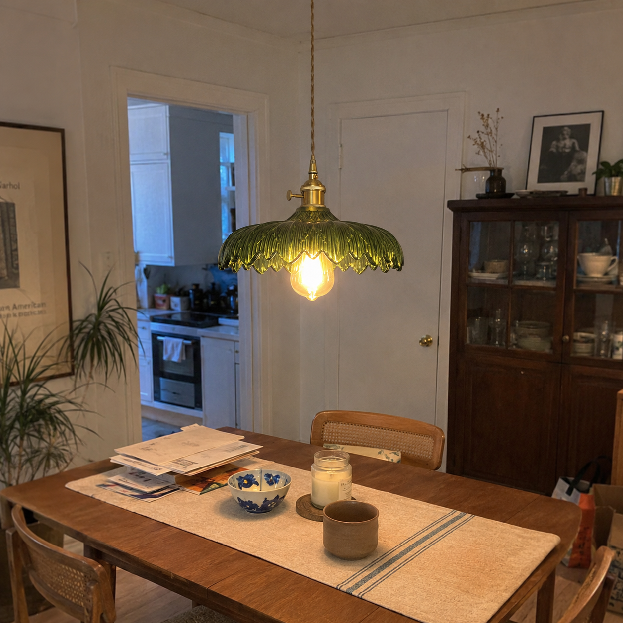 Beatrice | Vintage Brass Glass Sconce