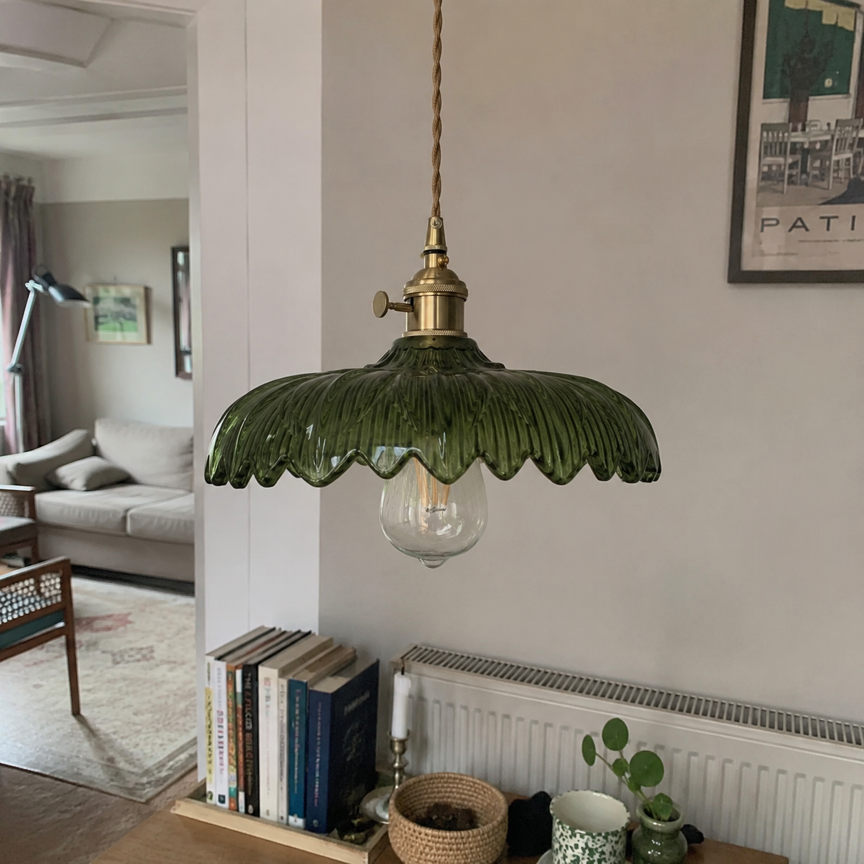 Beatrice | Vintage Brass Glass Sconce