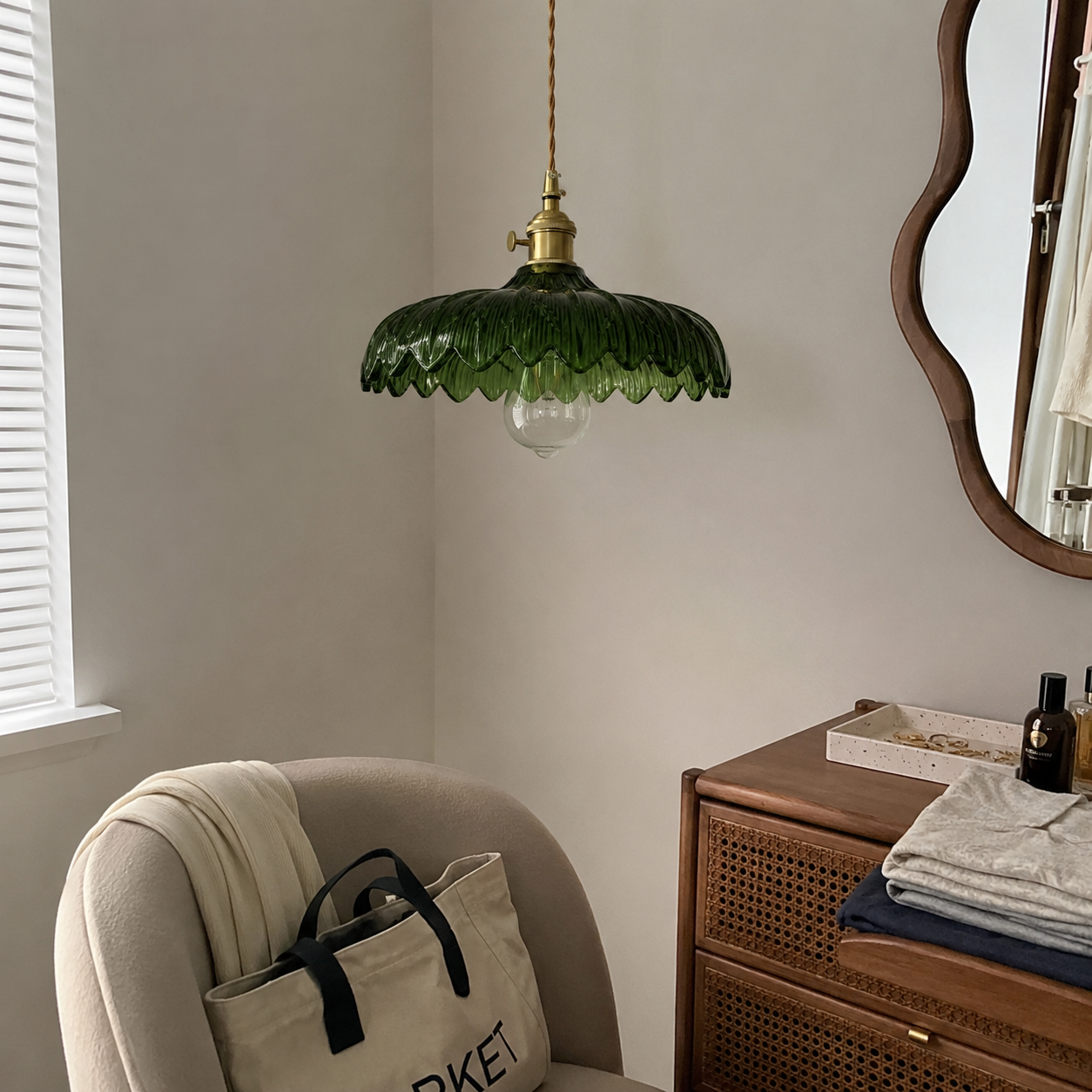 Beatrice | Vintage Brass Glass Sconce