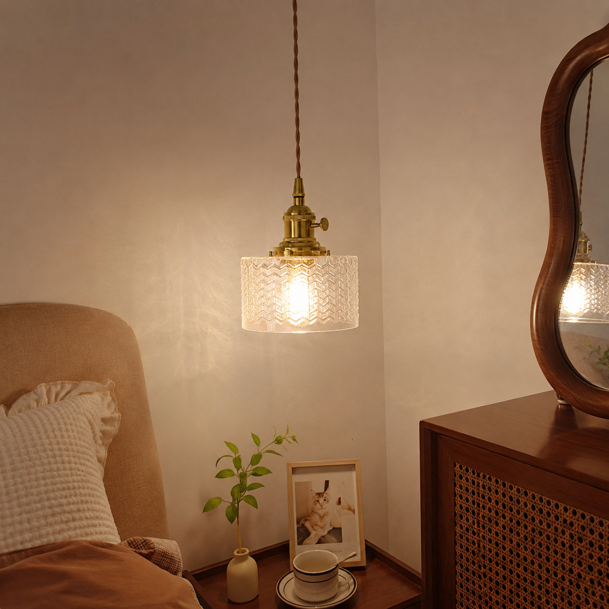 Aurelie | Cafe Glass Pendant
