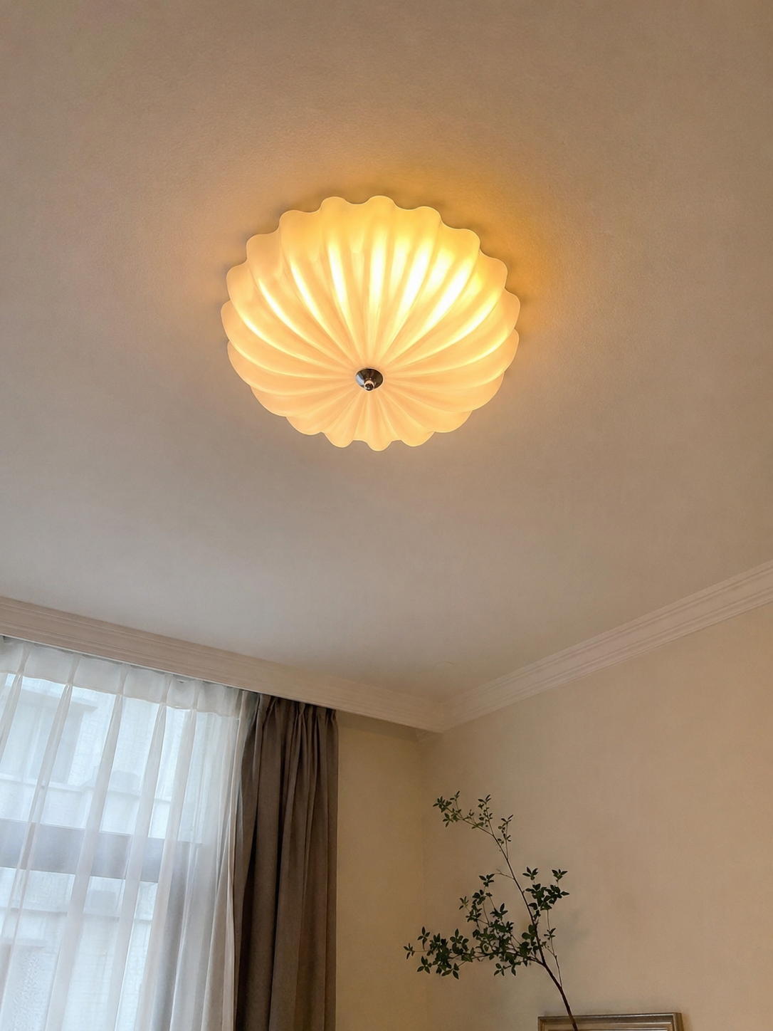 Seraphina | Cream Glass Ceiling Light