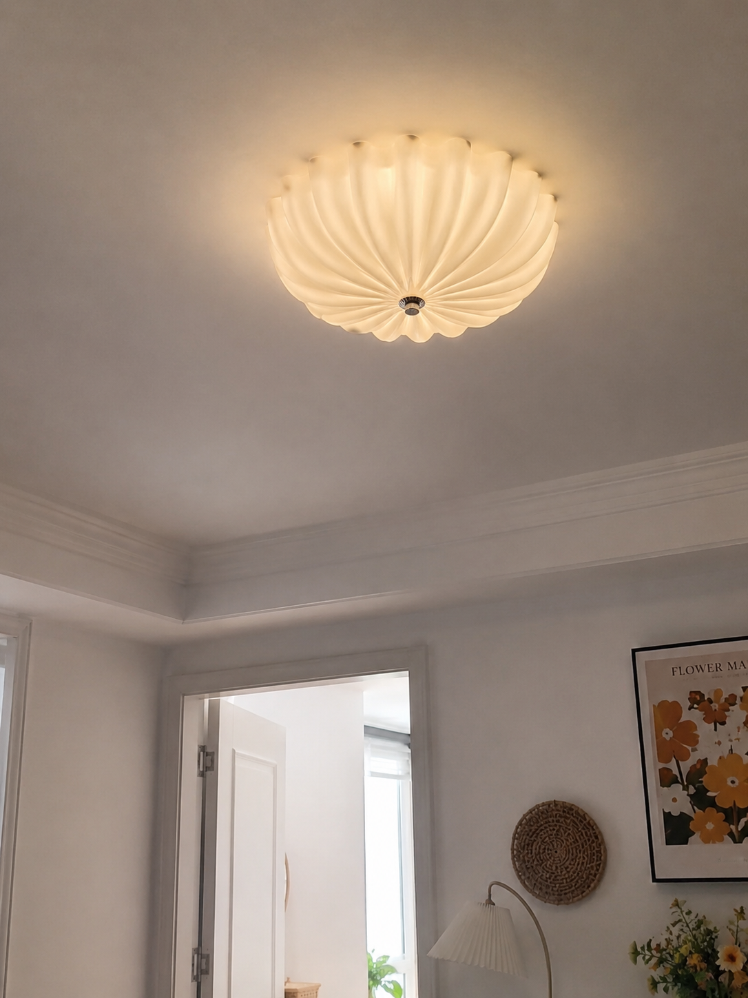 Seraphina | Cream Glass Ceiling Light