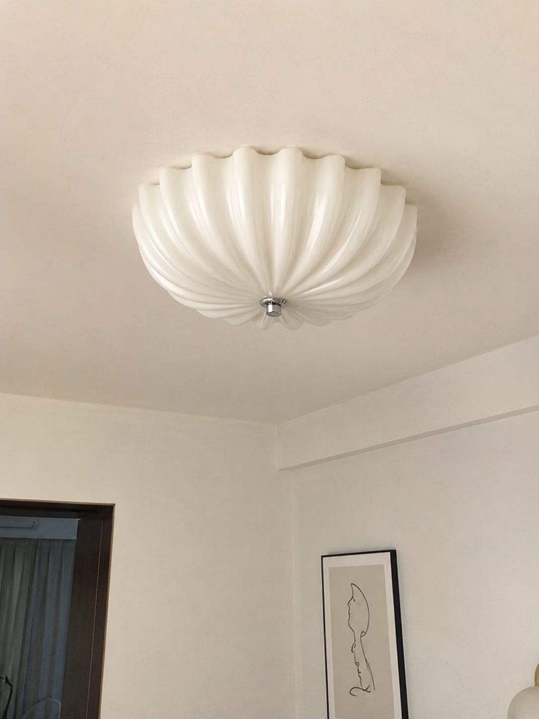 Seraphina | Cream Glass Ceiling Light
