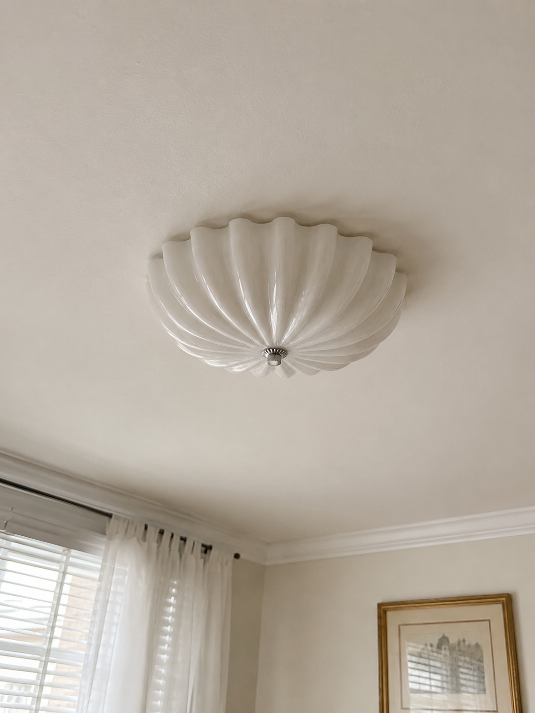 Seraphina | Cream Glass Ceiling Light