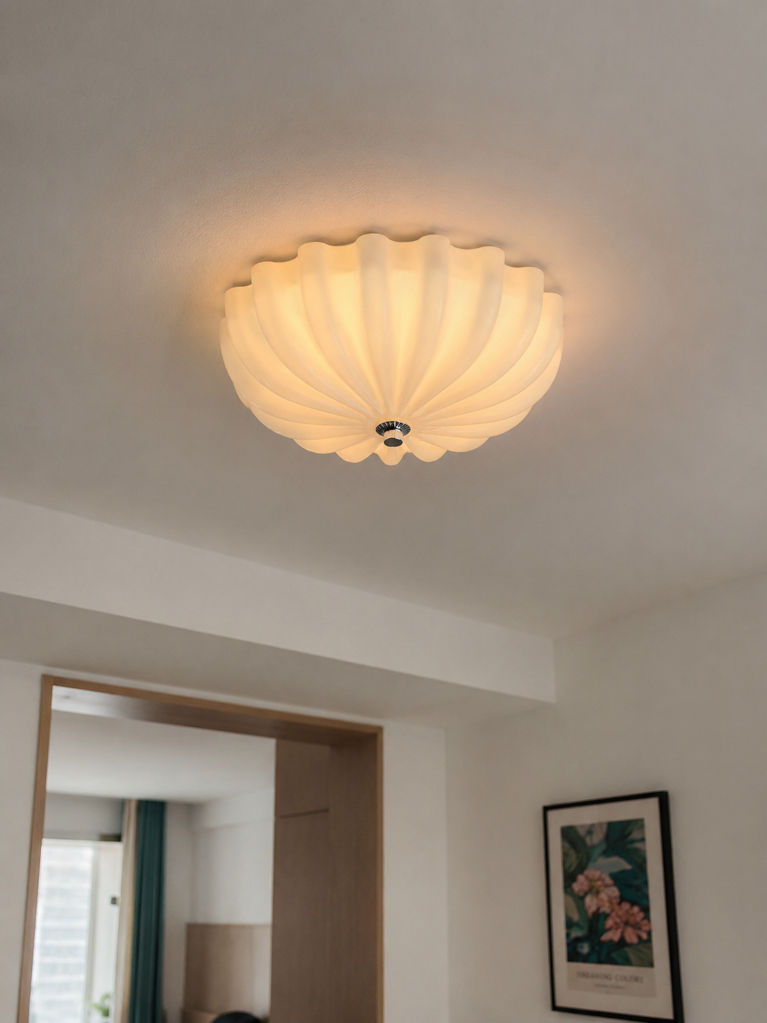 Seraphina | Cream Glass Ceiling Light