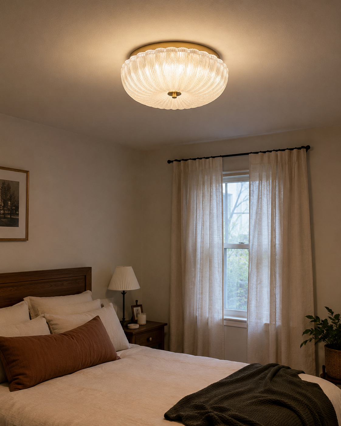 Rosalind | Ripple Edge Glass Ceiling Light