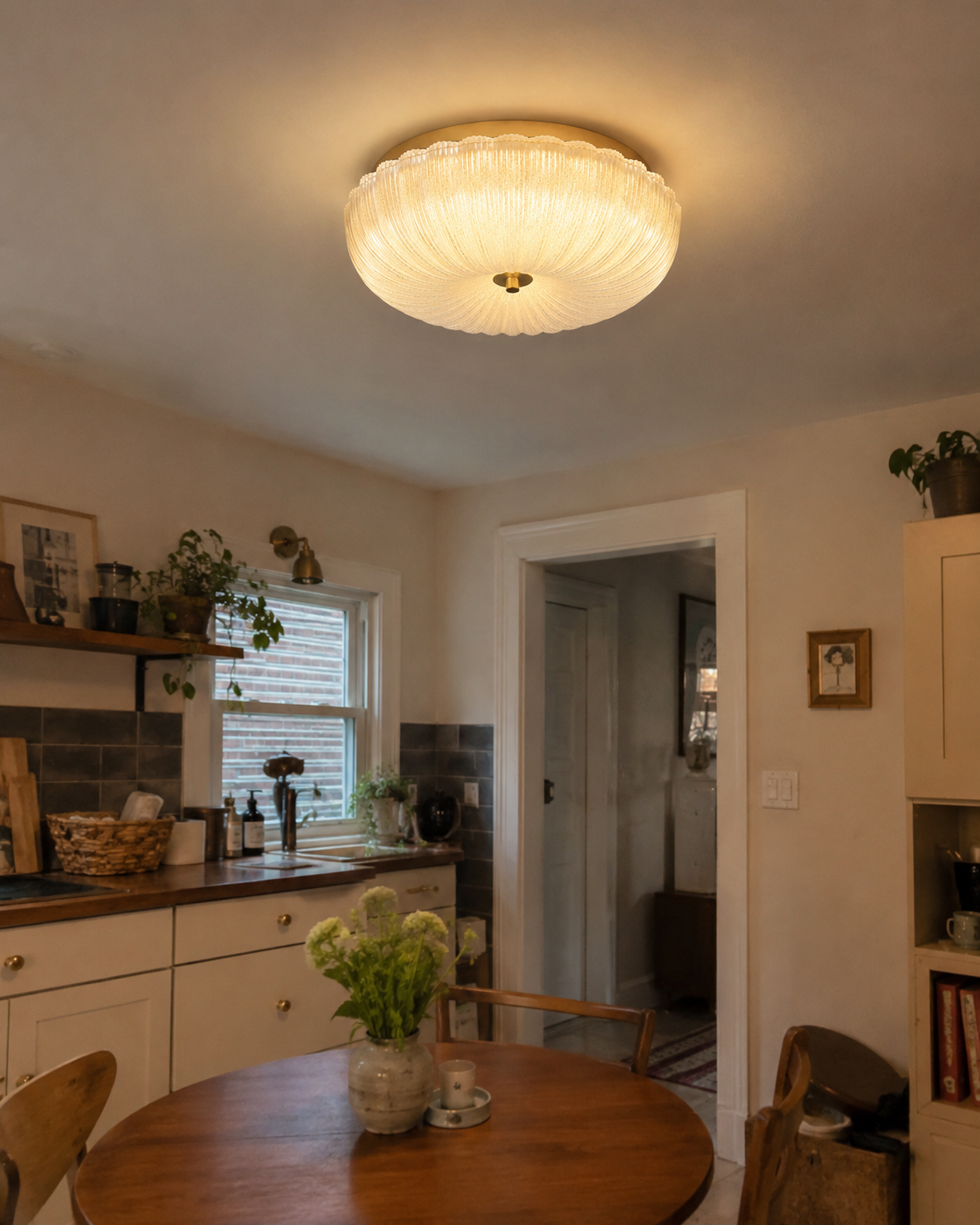 Rosalind | Ripple Edge Glass Ceiling Light