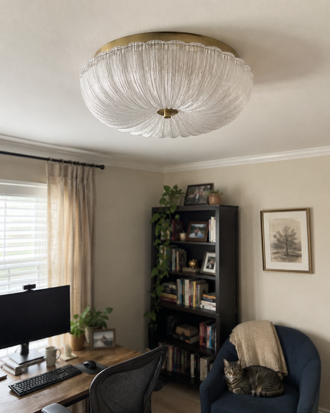 Rosalind | Ripple Edge Glass Ceiling Light