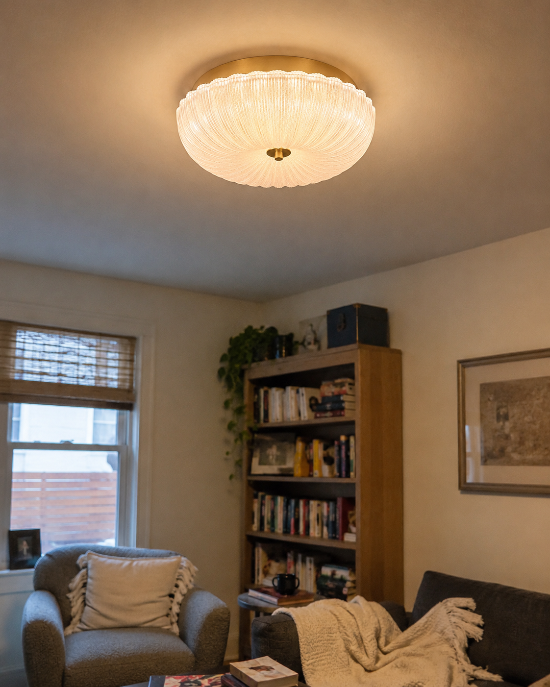 Rosalind | Ripple Edge Glass Ceiling Light