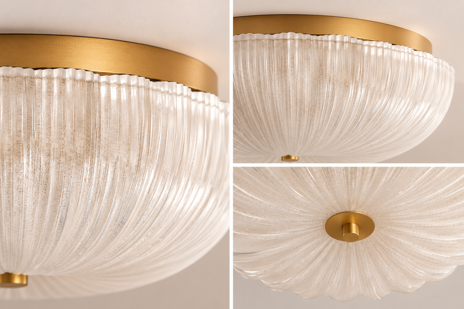 Rosalind | Ripple Edge Glass Ceiling Light