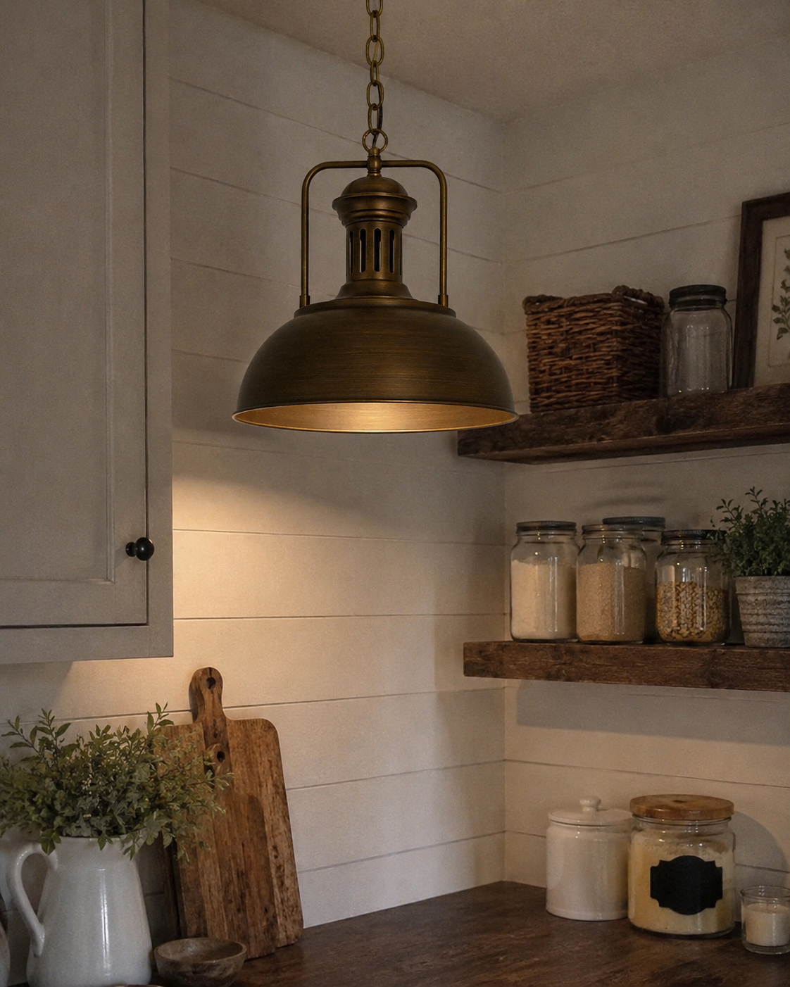 Dexter | Wrought Iron Dome Pendant