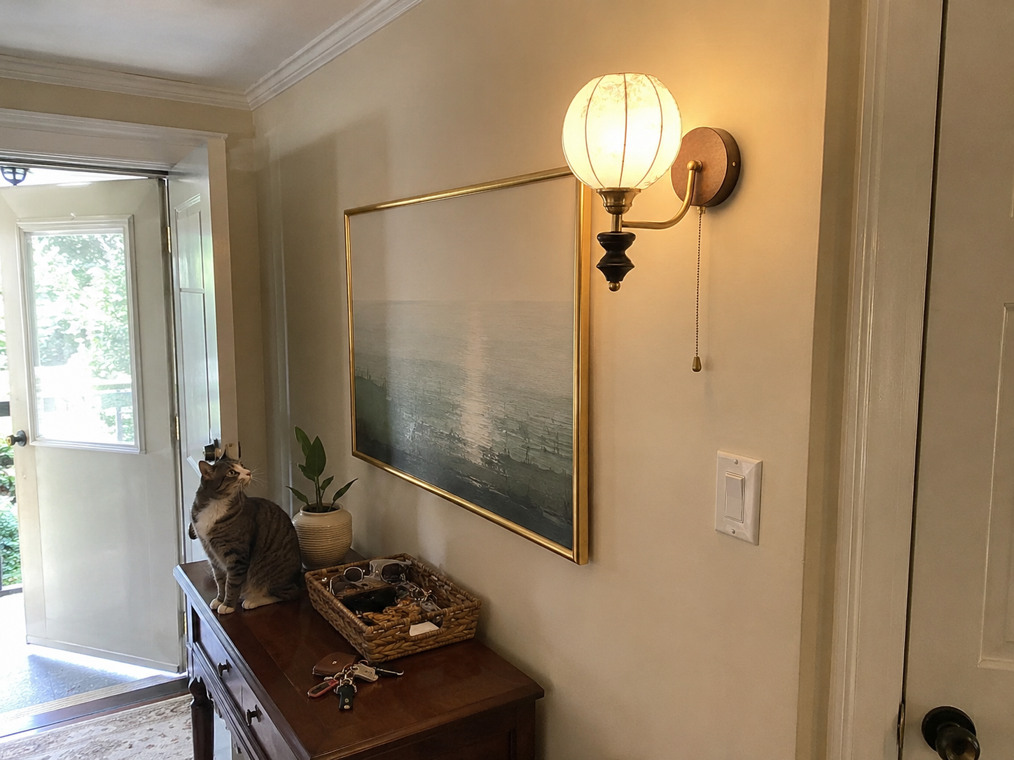 Cordelia | Antique Glass Globe Wall Sconce