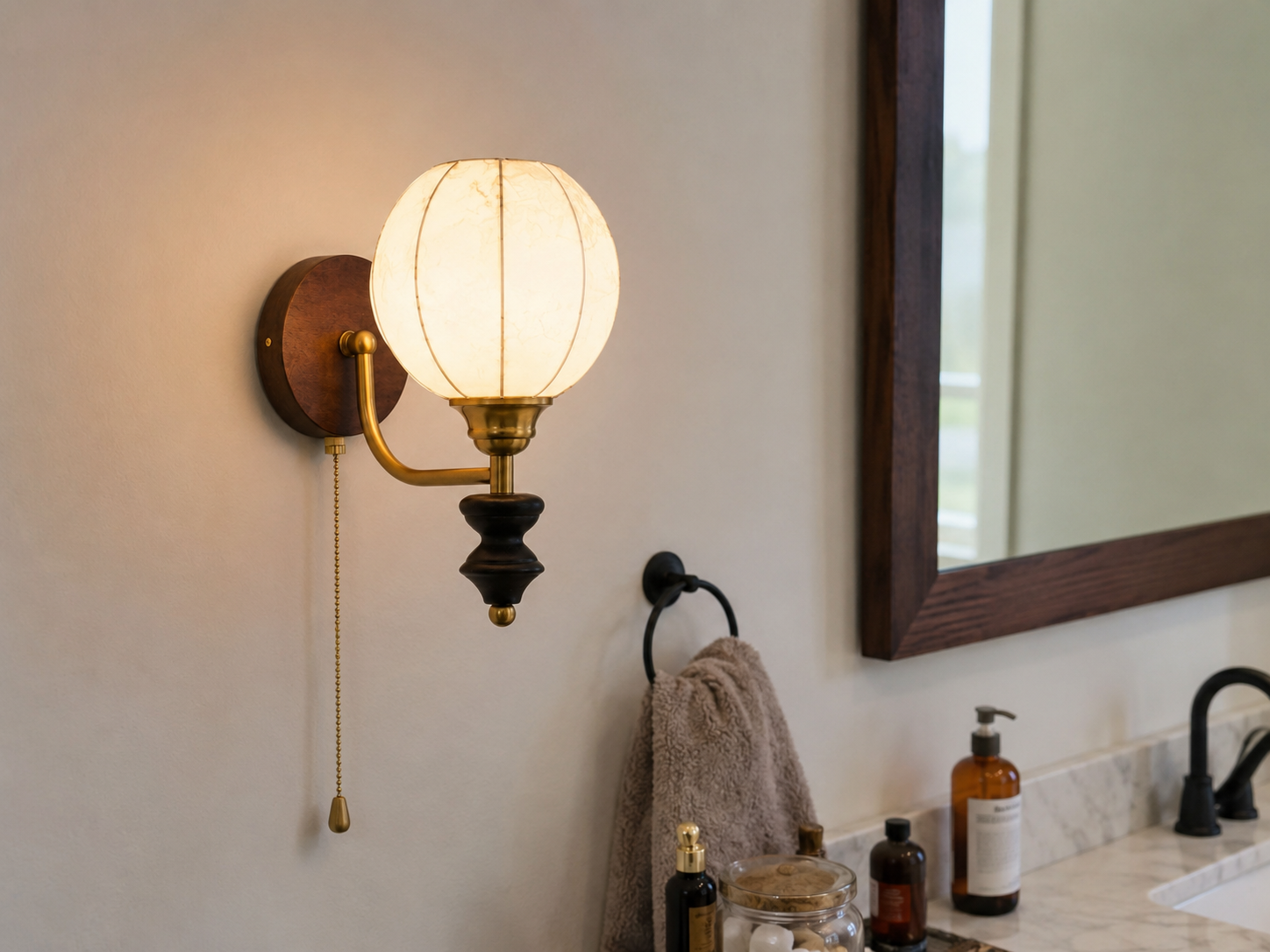 Cordelia | Antique Glass Globe Wall Sconce