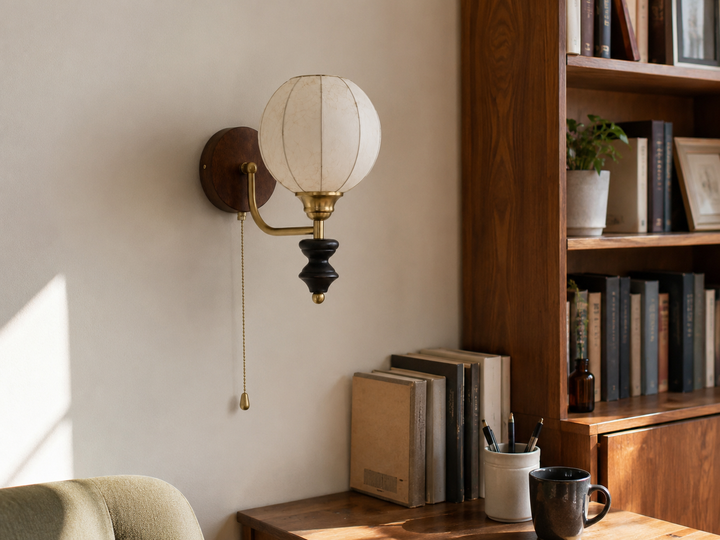 Cordelia | Antique Glass Globe Wall Sconce