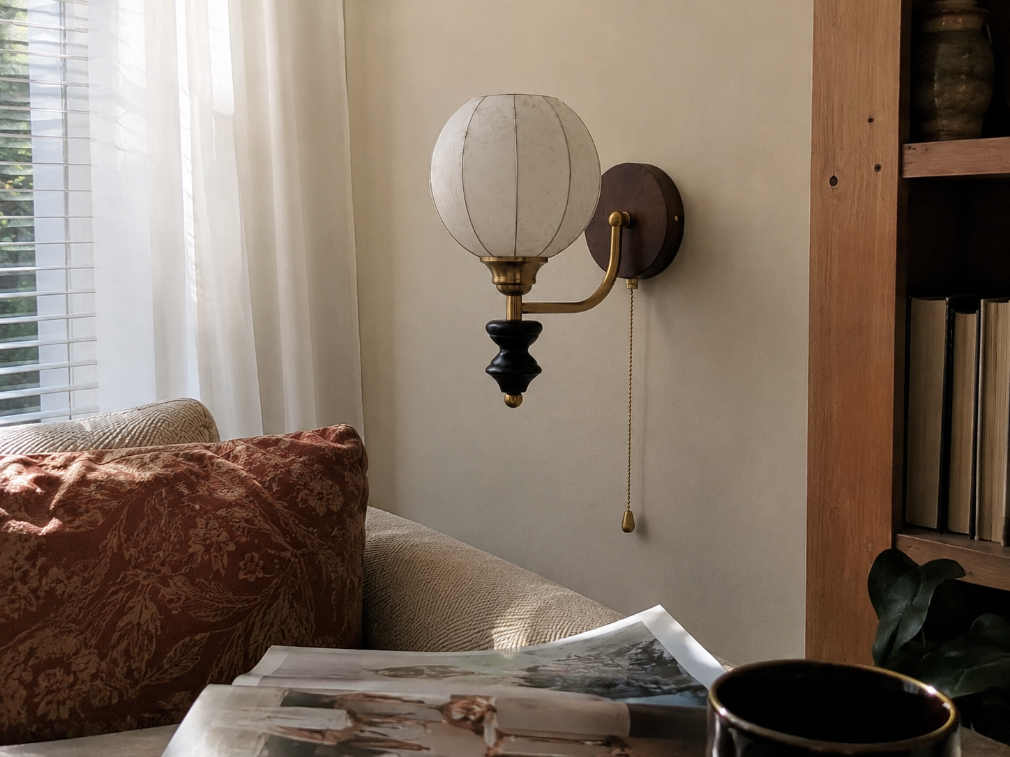 Cordelia | Antique Glass Globe Wall Sconce