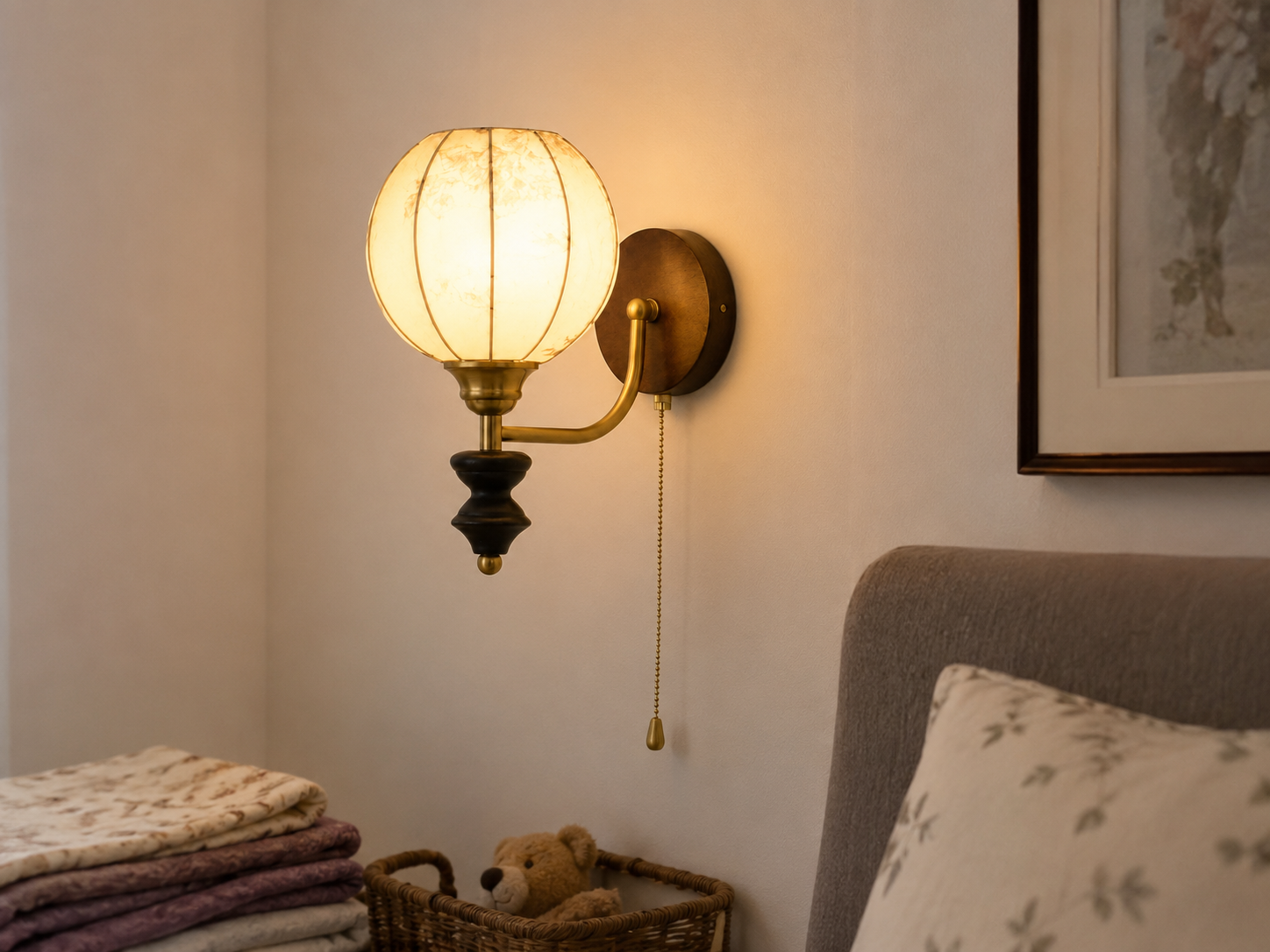 Cordelia | Antique Glass Globe Wall Sconce