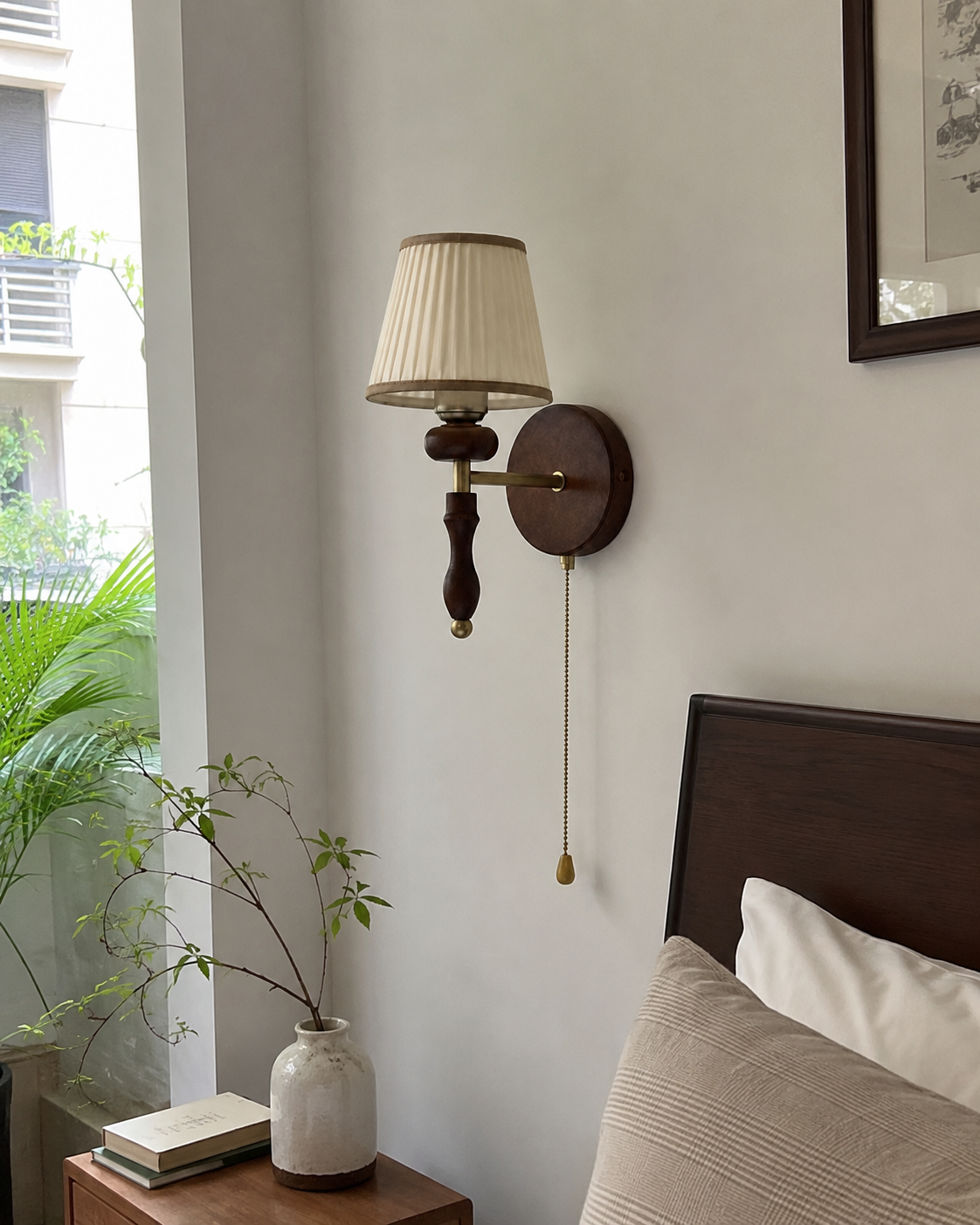 Desmond | Pleated Fabric Wall Sconce