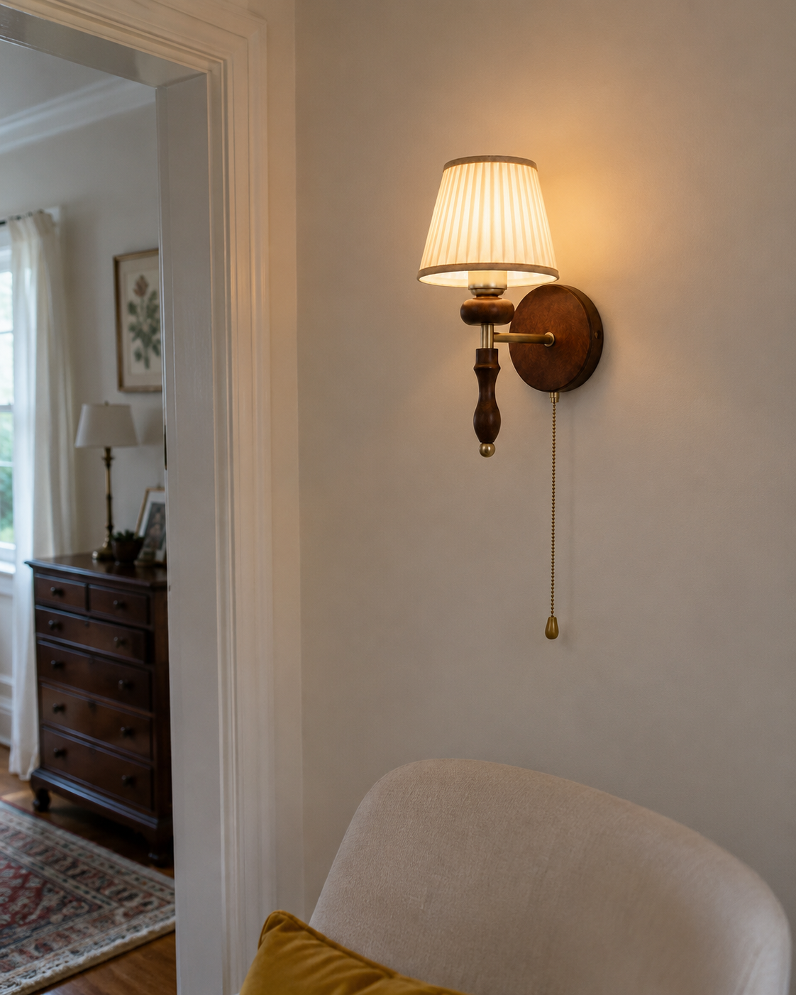 Desmond | Pleated Fabric Wall Sconce