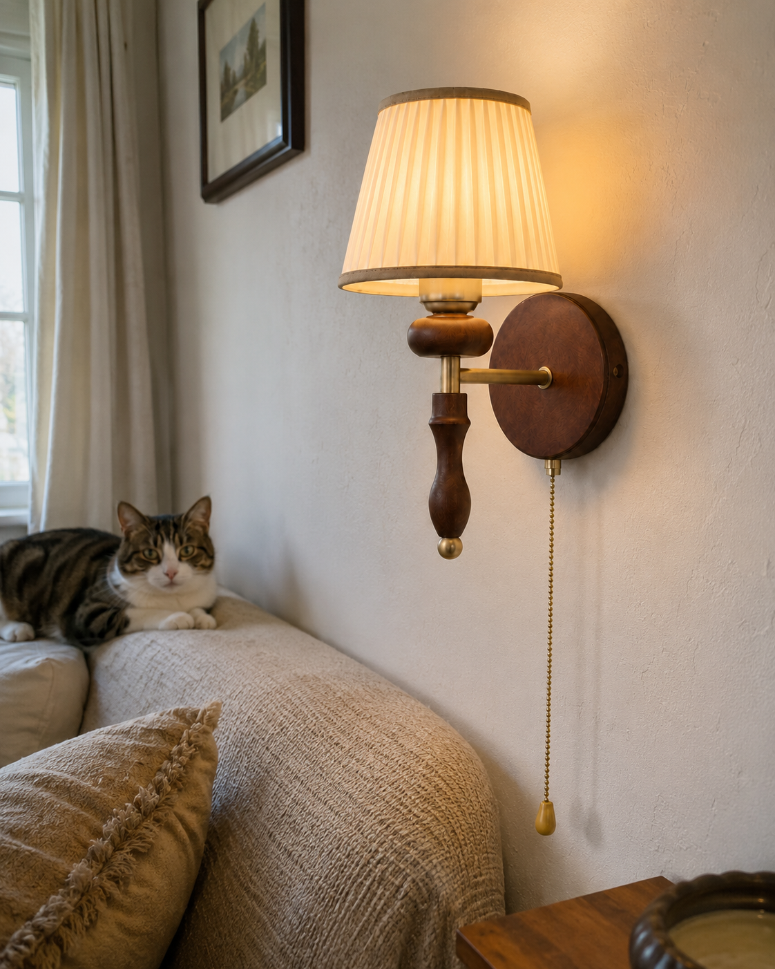 Desmond | Pleated Fabric Wall Sconce