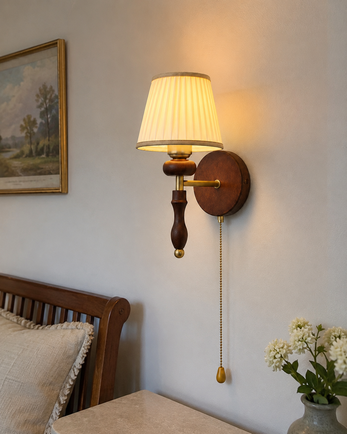 Desmond | Pleated Fabric Wall Sconce