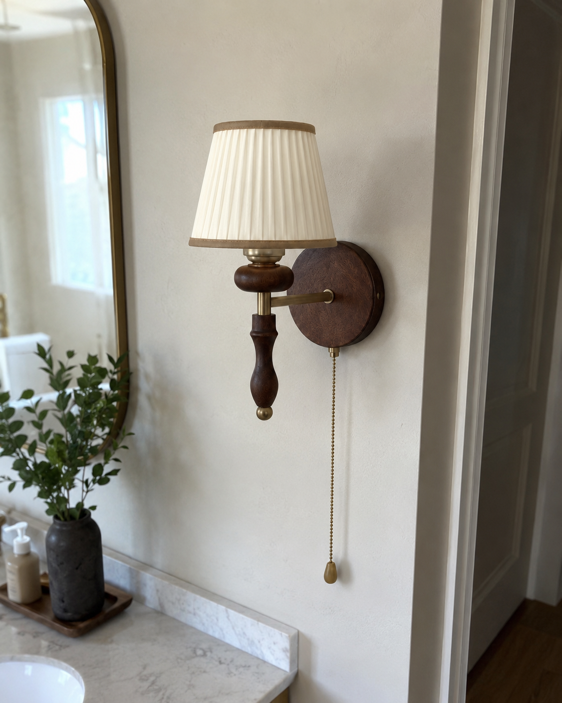 Desmond | Pleated Fabric Wall Sconce