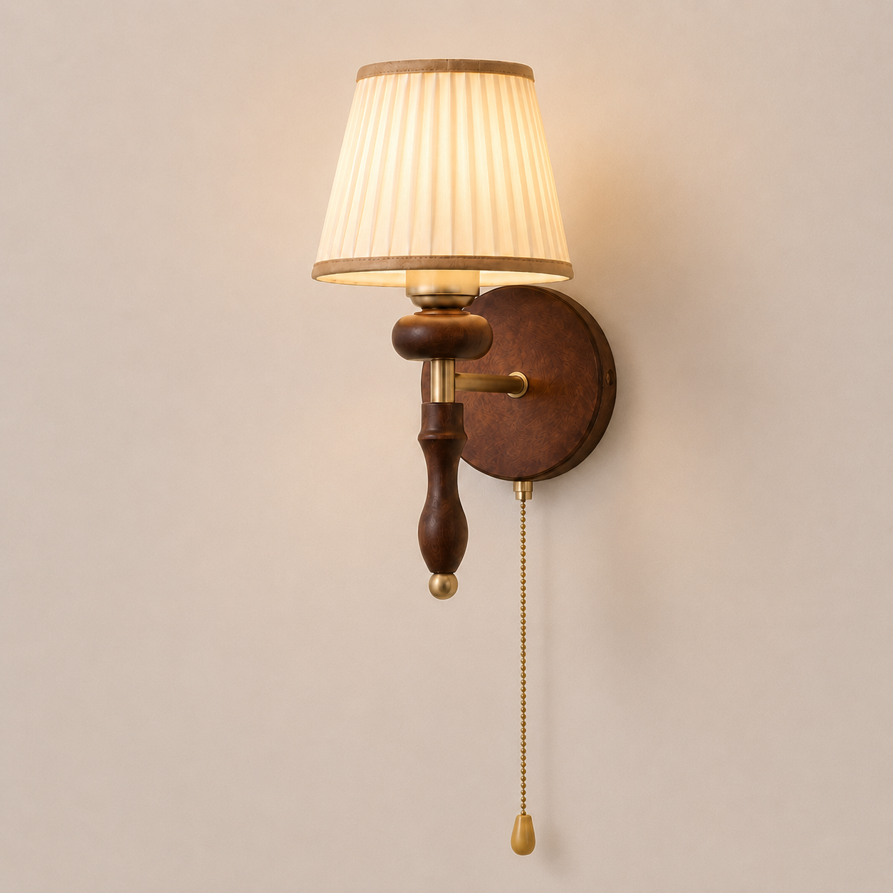 Desmond | Pleated Fabric Wall Sconce