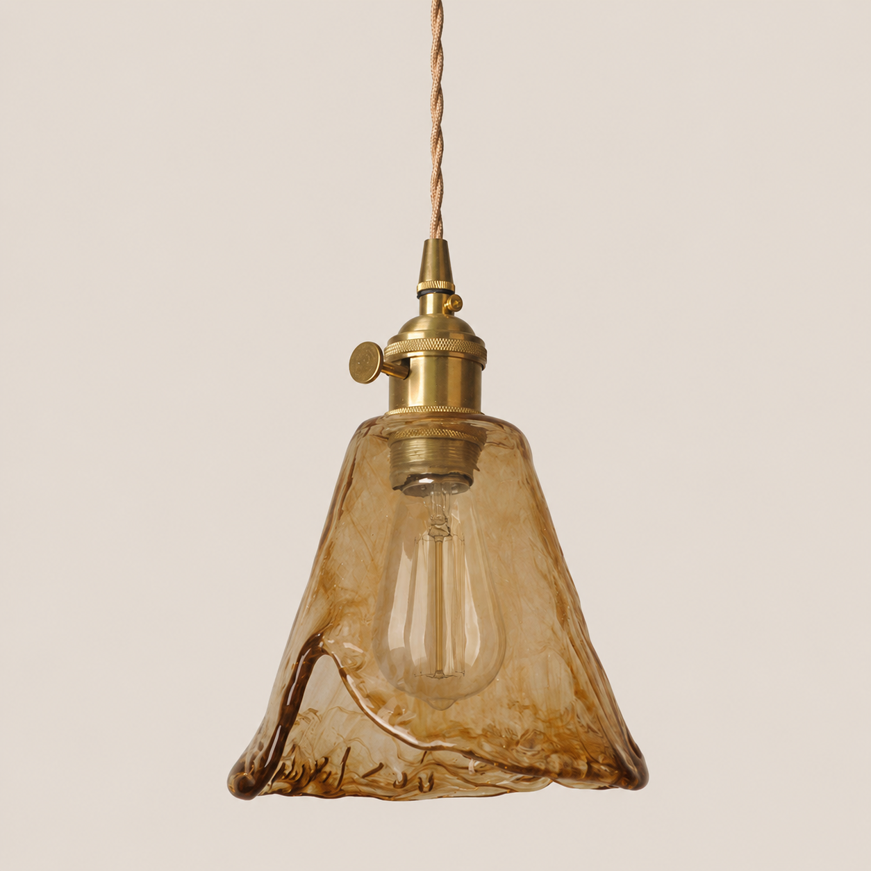 Celestine | Amber Glass Shade Pendant
