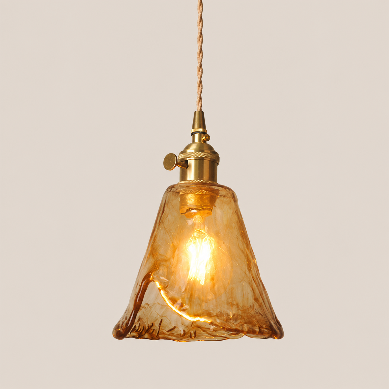 Celestine | Amber Glass Shade Pendant