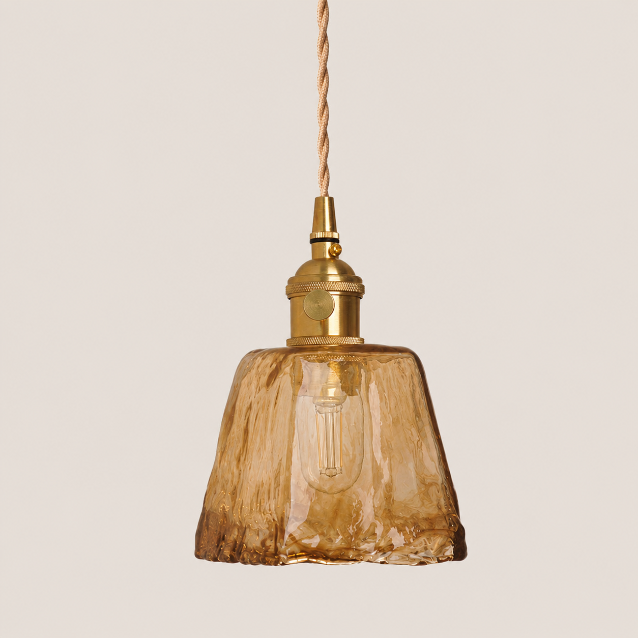 Celestine | Amber Glass Shade Pendant