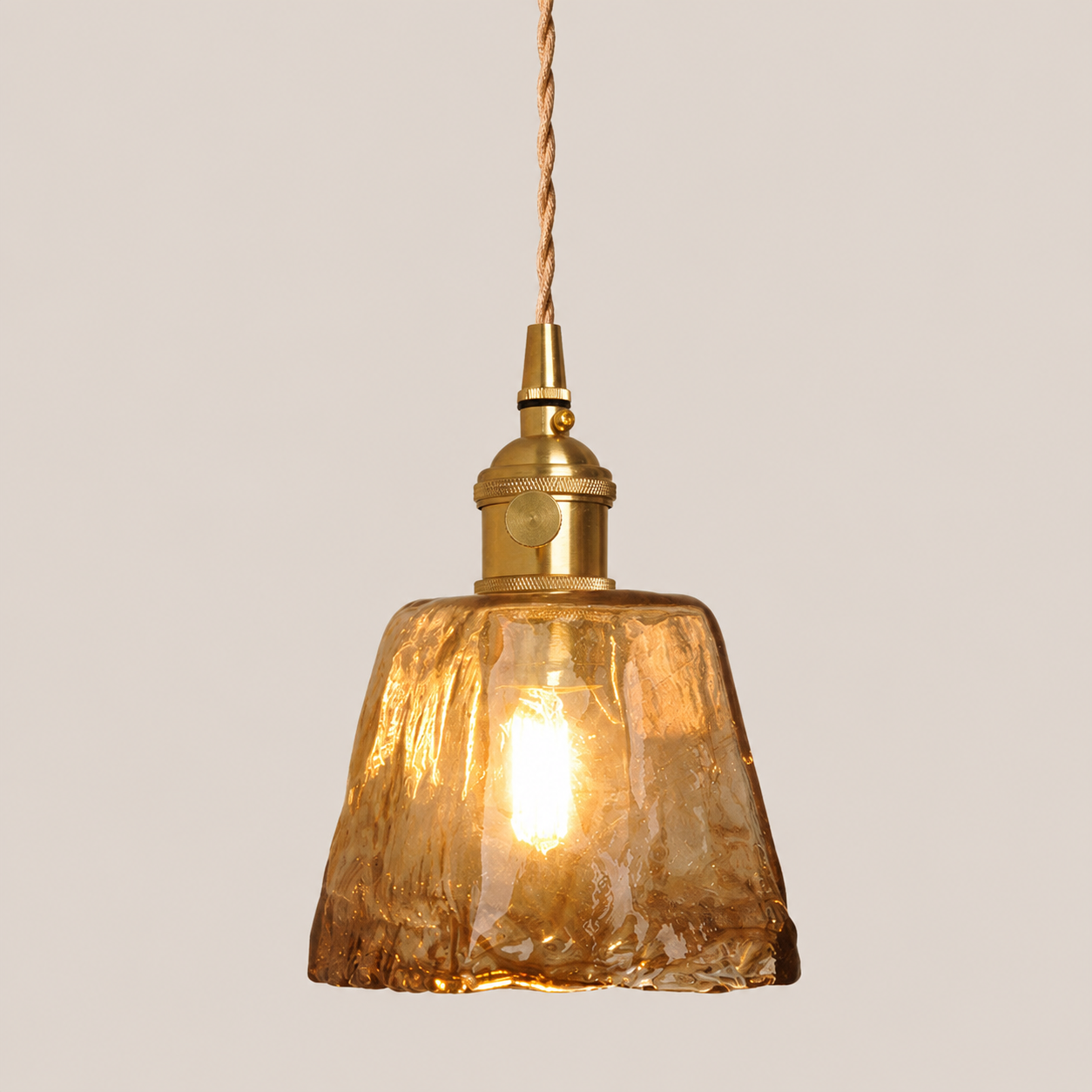 Celestine | Amber Glass Shade Pendant