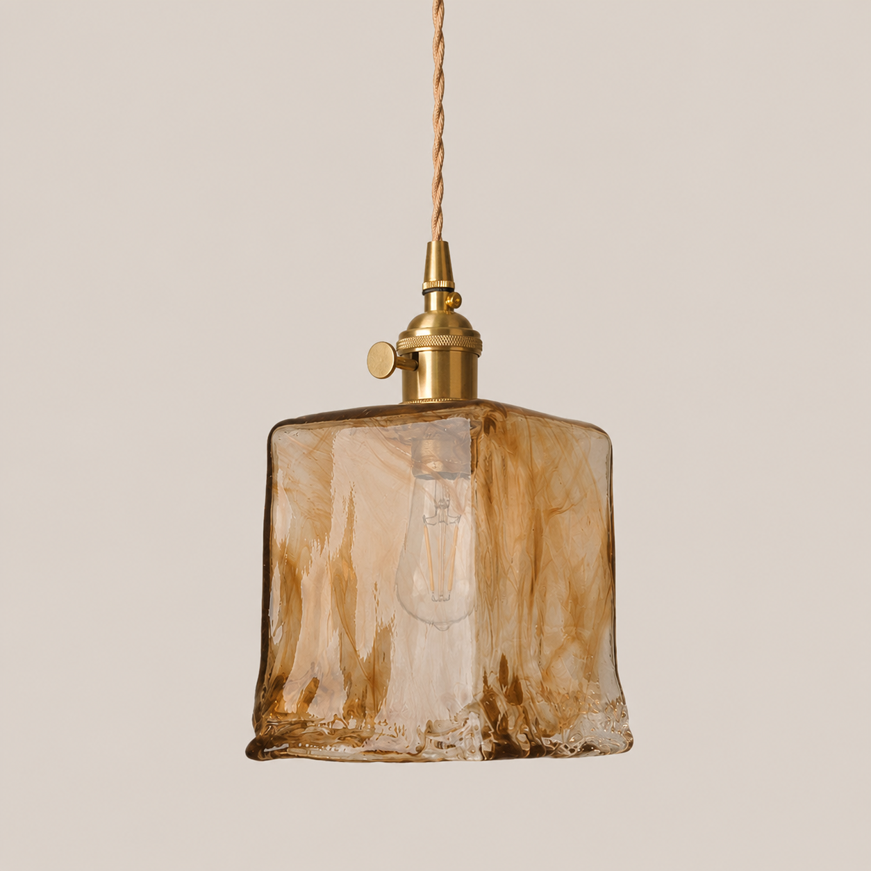 Celestine | Amber Glass Shade Pendant