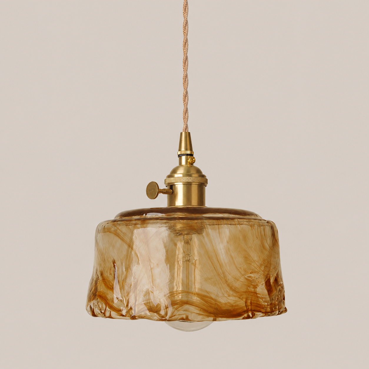 Celestine | Amber Glass Shade Pendant
