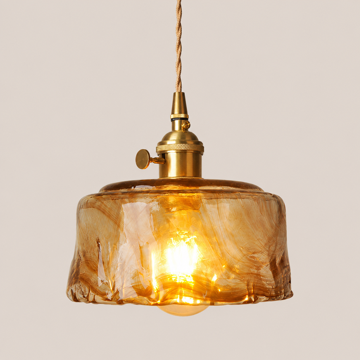 Celestine | Amber Glass Shade Pendant