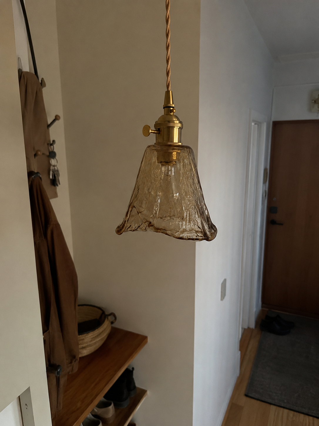 Celestine | Amber Glass Shade Pendant