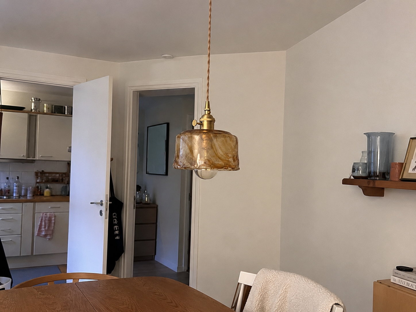 Celestine | Amber Glass Shade Pendant