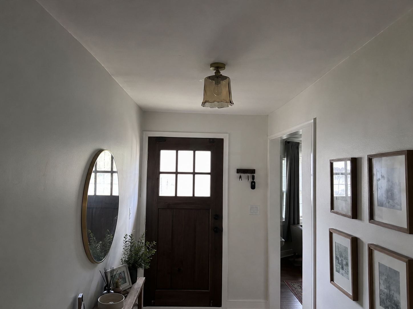 Josephine | Ruffled Amber Glass Ceiling Lamp