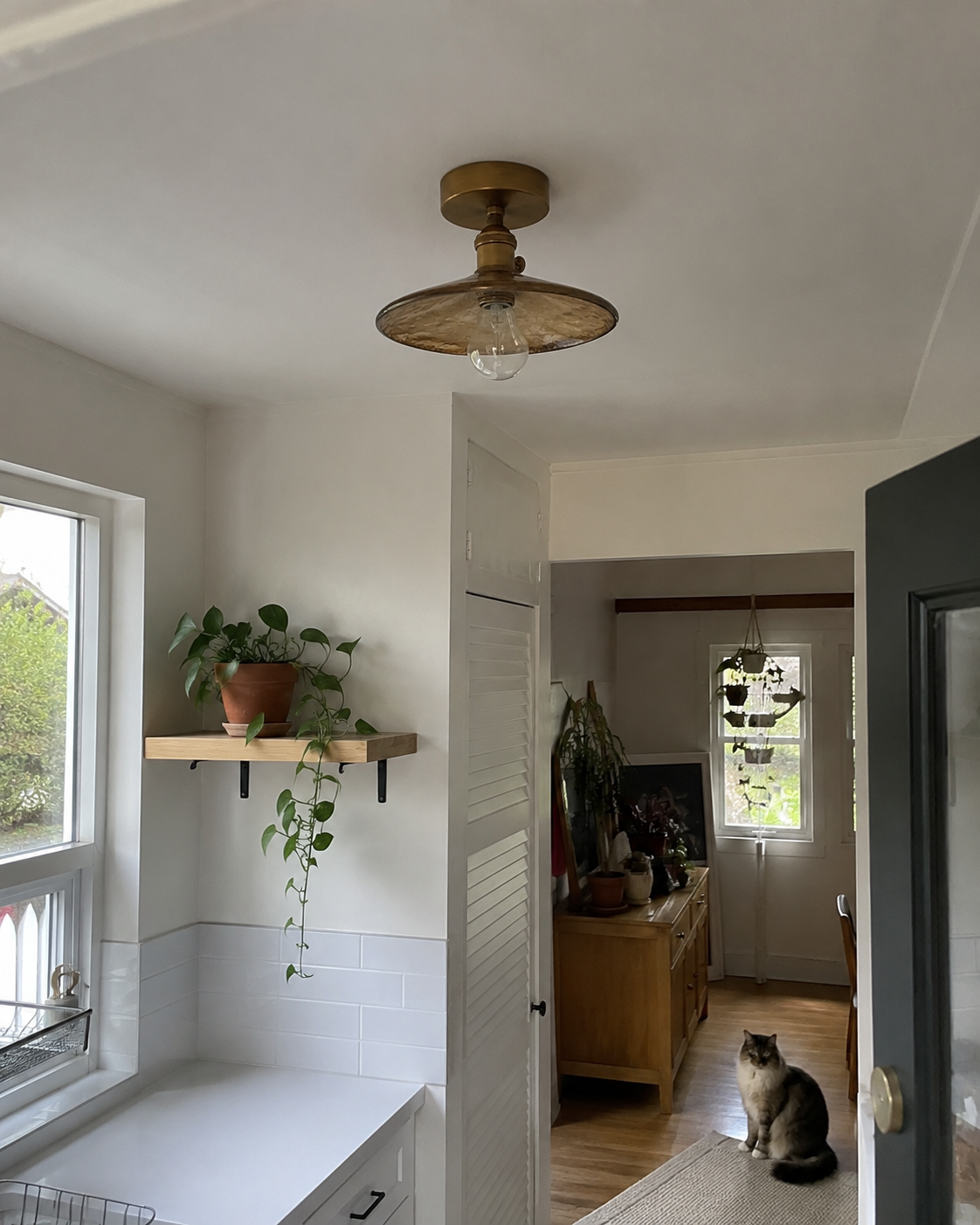 Evangeline | Amber Glass Ceiling Lamp