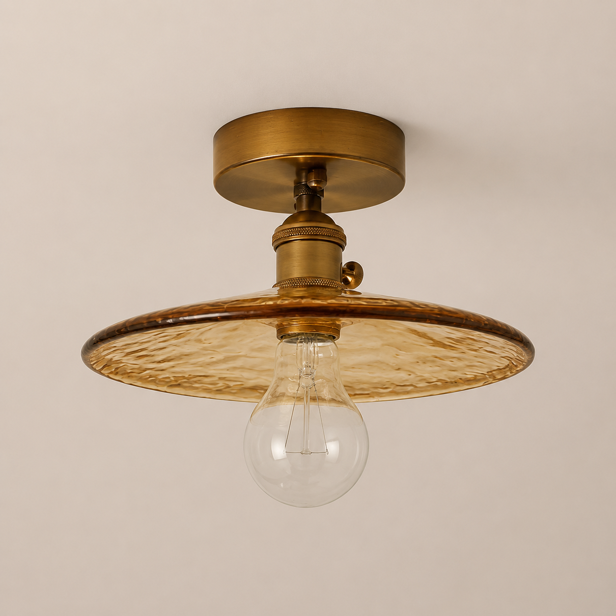 Evangeline | Amber Glass Ceiling Lamp