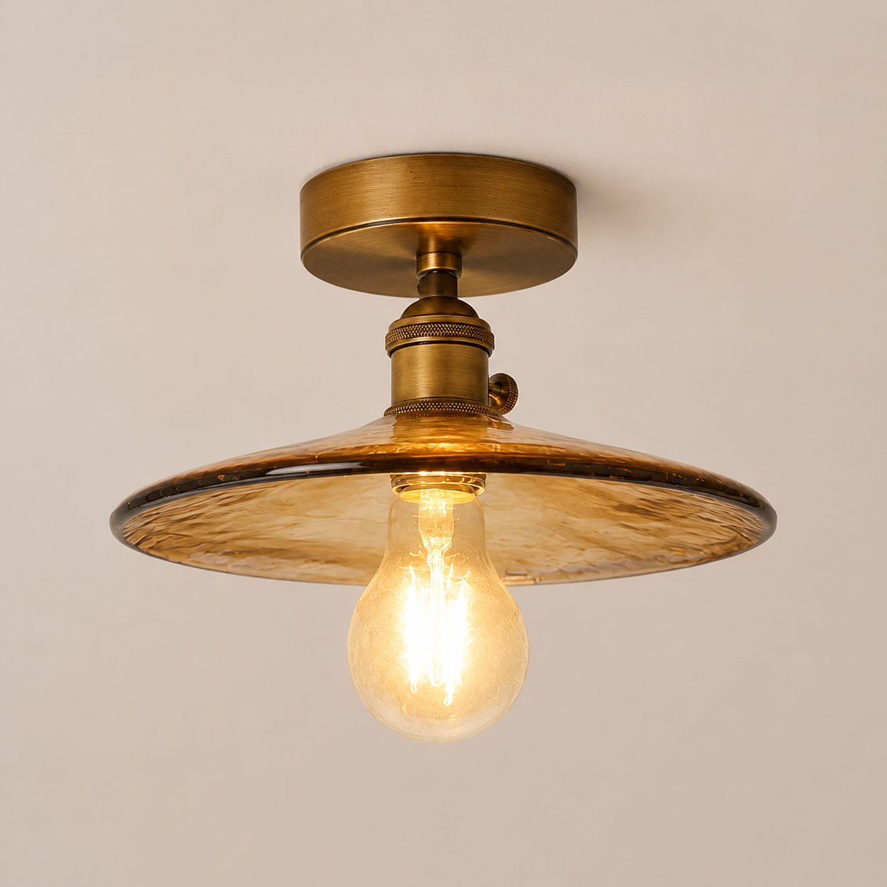 Evangeline | Amber Glass Ceiling Lamp