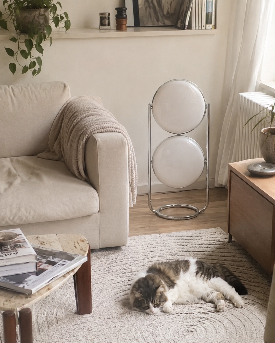 Rune | Bauhaus Acrylic Globe Floor Lamp