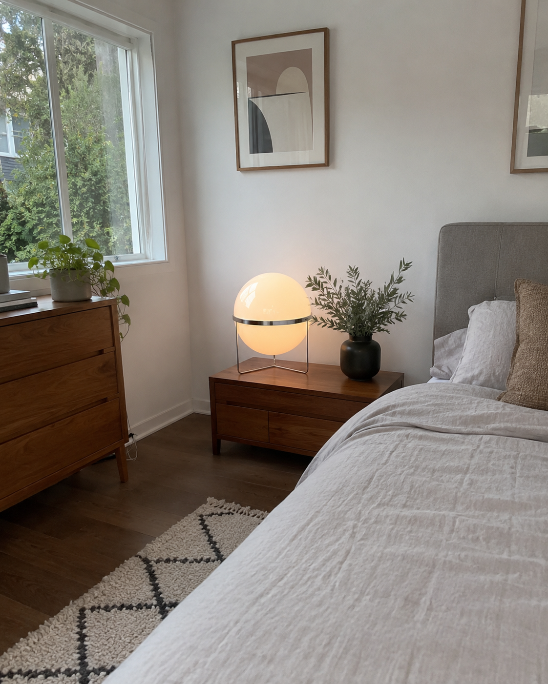 Elias | Bauhaus Acrylic Globe Table Lamp