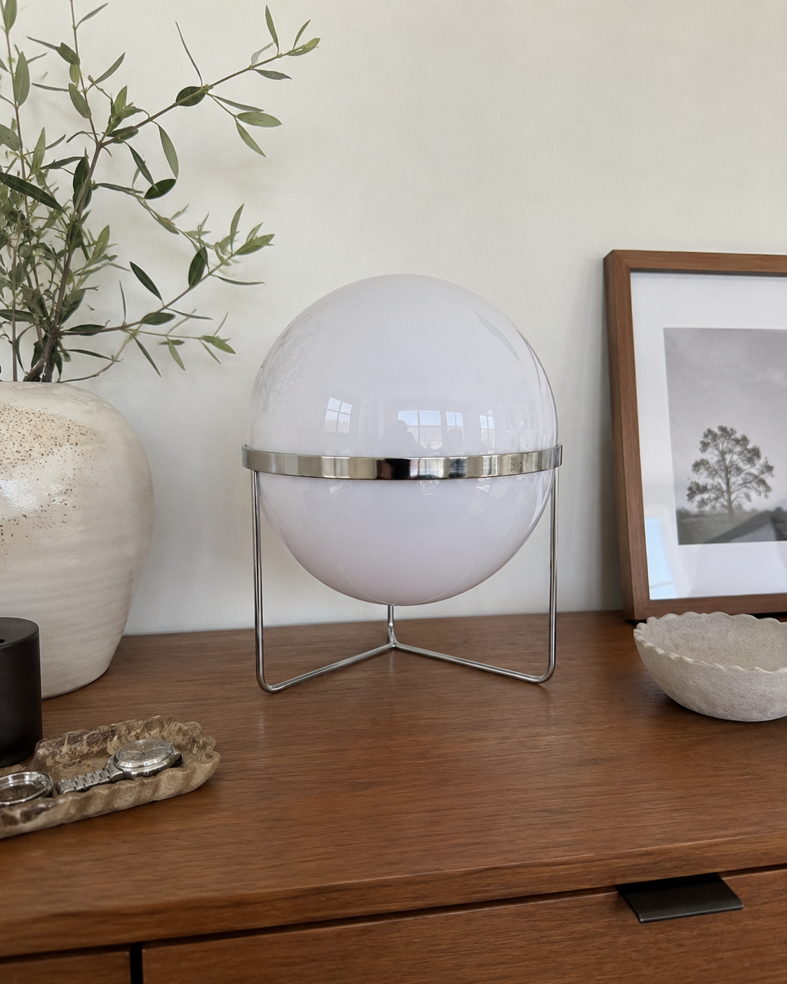 Elias | Bauhaus Acrylic Globe Table Lamp