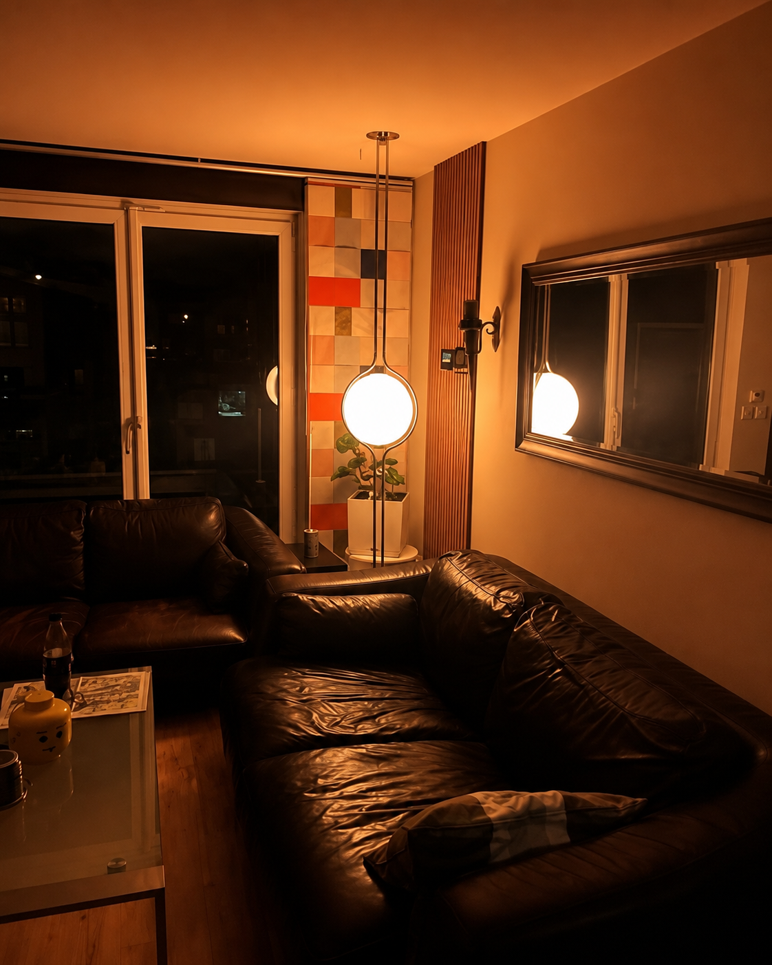 Emeric | Bauhaus Acrylic Globe Arc Floor Lamp