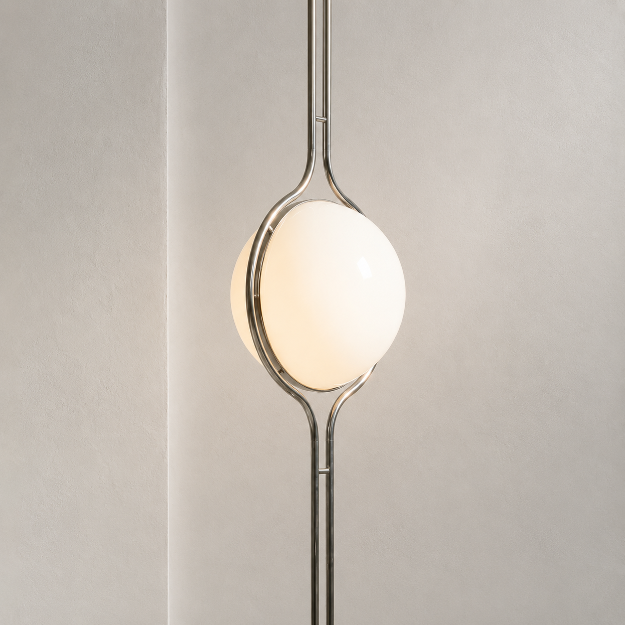 Emeric | Bauhaus Acrylic Globe Arc Floor Lamp